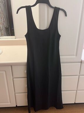 Old Navy Black Scoop Neck Maxi Slip Dress